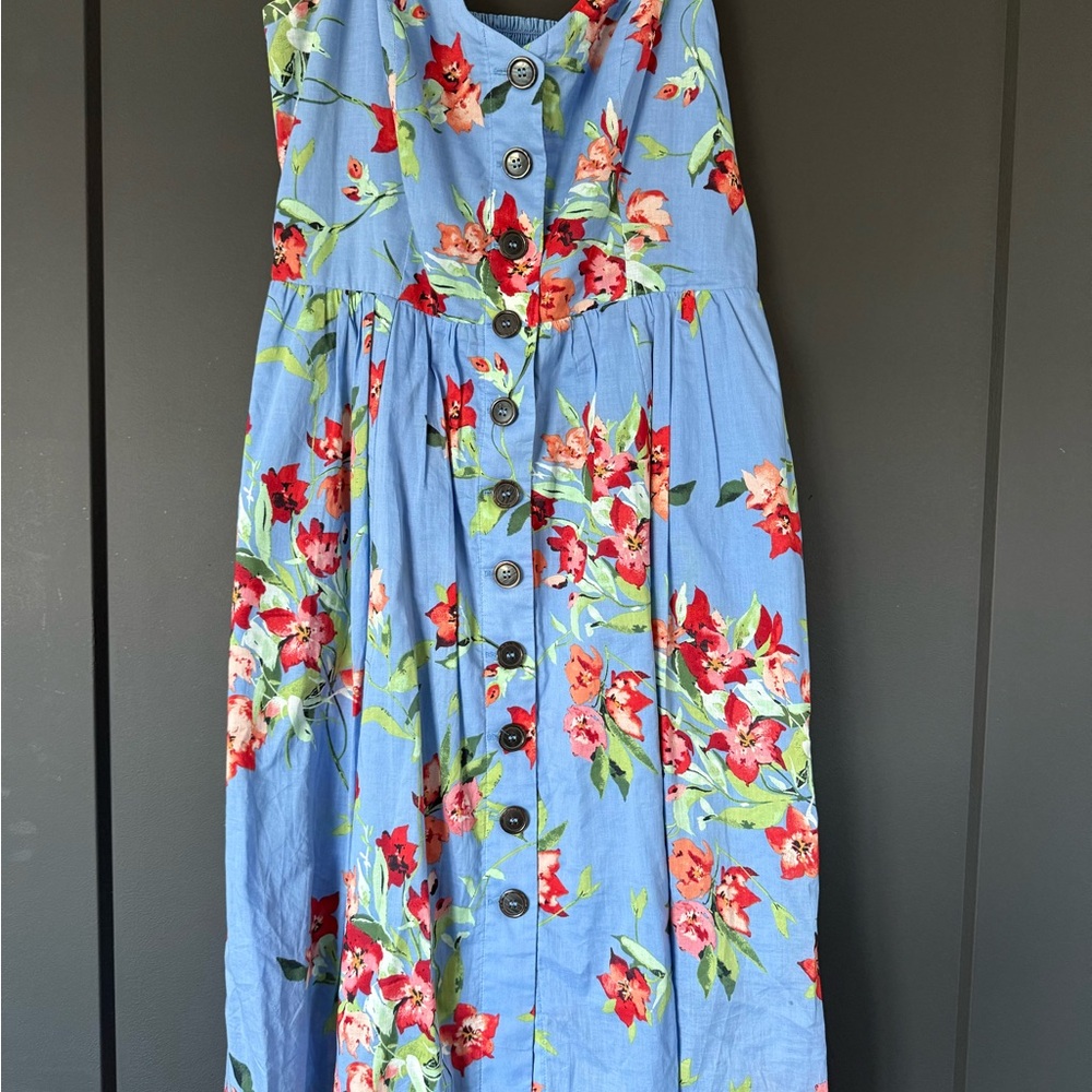 Floral Button-Front Dress